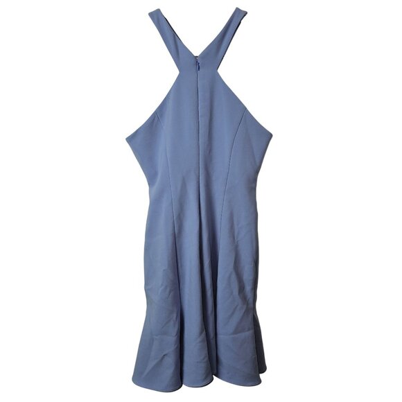 Likely Women's Carolyn Halter in Periwinkle Criss Cross Neck Mini Dress, 6 - Picture 4 of 7